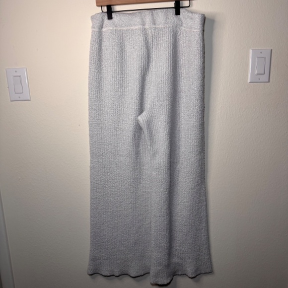 Aerie Wide Leg Sweatpants Size XL Gray Textured Lounge Pants Cozy Knit Comfort - Picture 5 of 6